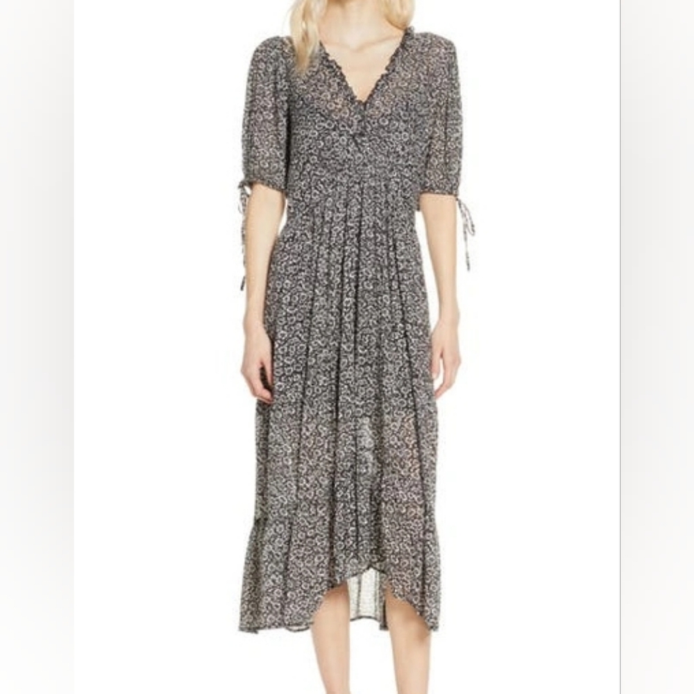 AUGUSTE The Label Marlowe Rye Midi Dress Charcoal  US 8 - Picture 4 of 14